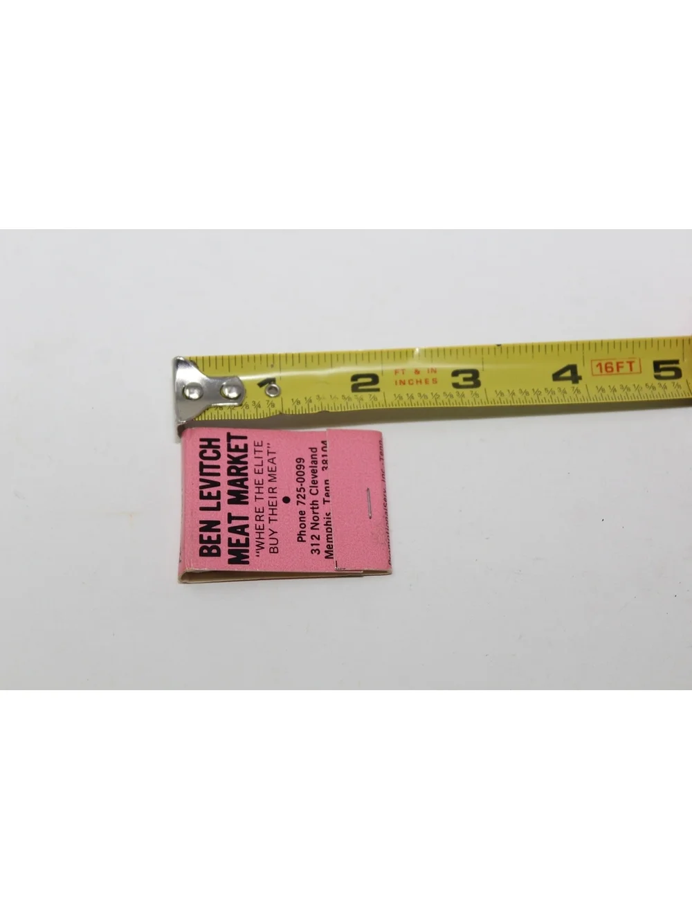 VTG 60s Matchbook Ben Levitch Meat Market Where the Elite Buy Their Meat Memphis